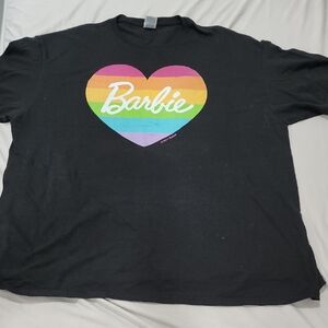 Barbie Kids Black Tee with Multicolor Heart